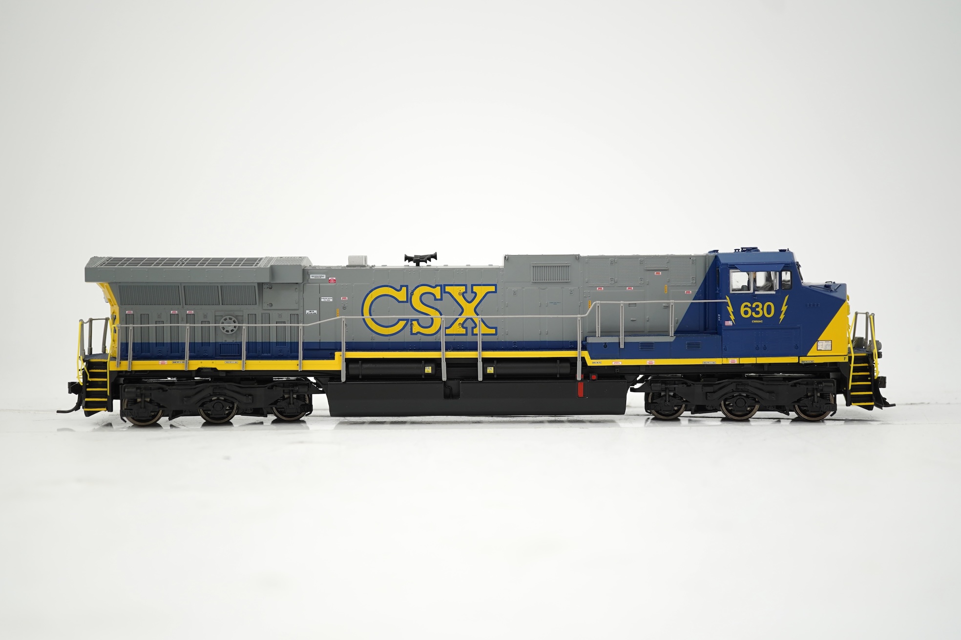 A boxed HO gauge Broadway Limited Paragon 2 Series (2294) model of CSX GE AC6000, 630, Co-Co diesel locomotive, powered for two rail operation.